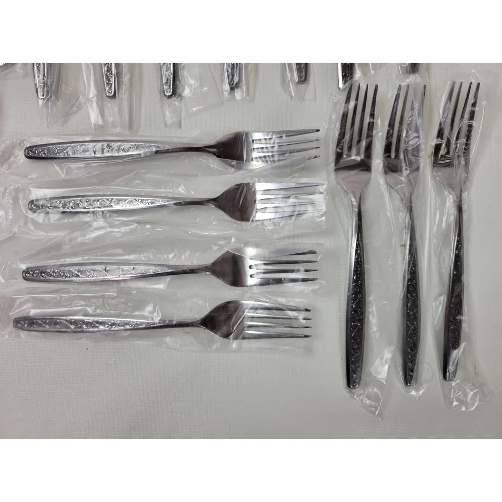 Vintage NIB Continental Gypsy Stainless Flatware 50pc‎ Service 8 Settings Japan